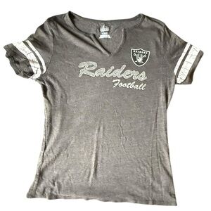 Majestic Raiders Women’s XL Logo Tee - Gray